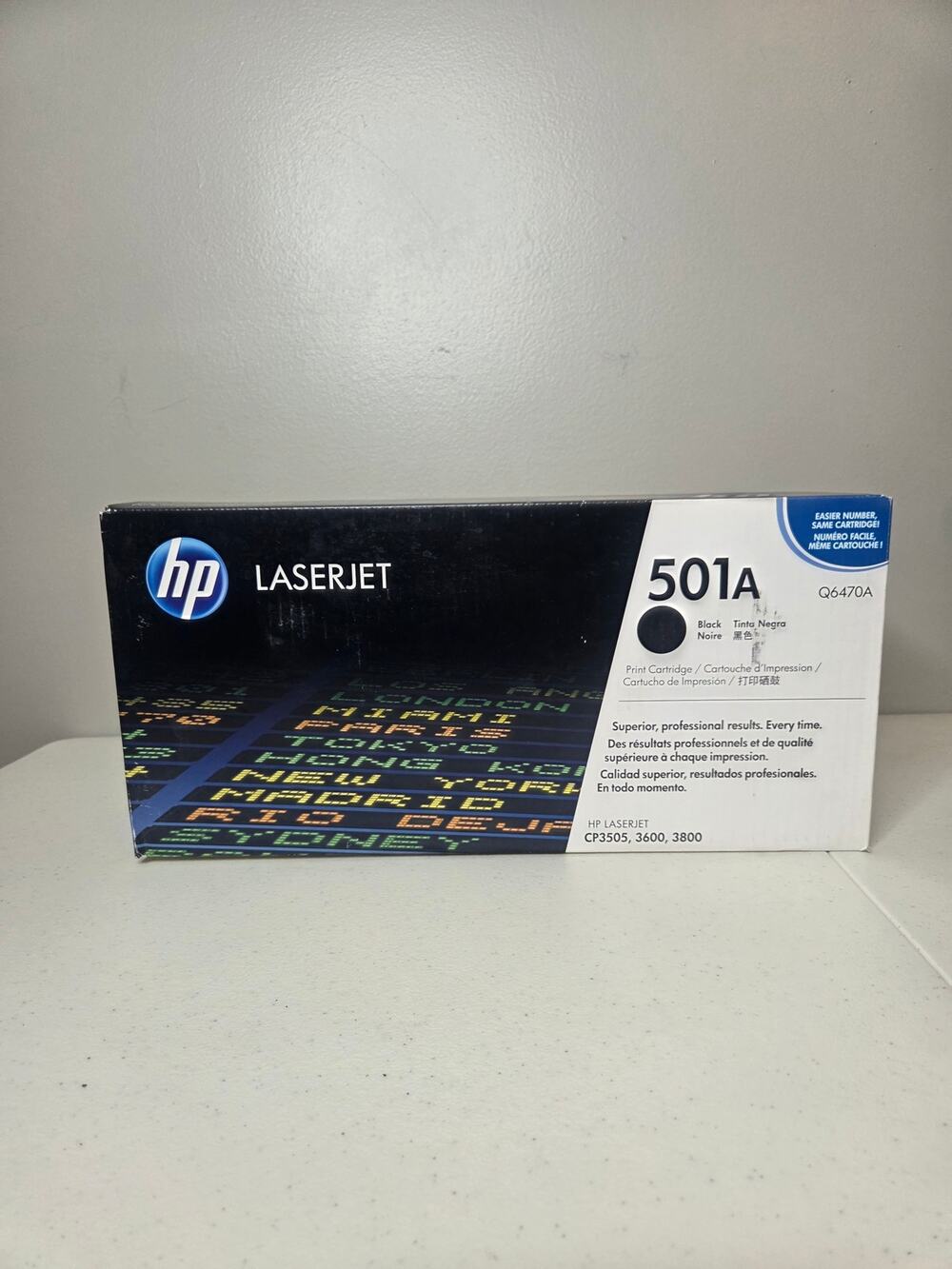 Laserjet Q6470A Black Print Ink Cartridge 501A CP 3505, 3600, 3800 New in Box
